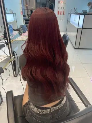 ロング 吉祥寺Yuuka韓国 ハイトーンカラー🎀のヘアスタイル