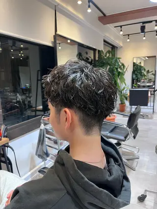 ショート パーマ メンズ fifth/シン🌿 透明感カラー/パーマのヘアスタイル