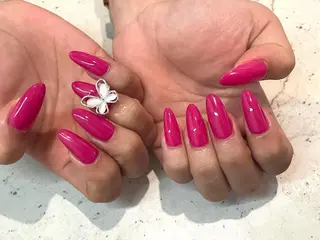 ネイル 韓国/ワンホン/長さ 出しつけ放題🎀のネイルデザイン