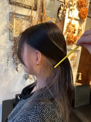 ロング カラー 💜推しインナー カラー/菊池柊真💜のヘアスタイル