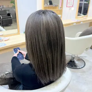 セミロング カラー ゆんな/清潔感ｶｯﾄ 透明感ｶﾗｰ🥯のヘアスタイル