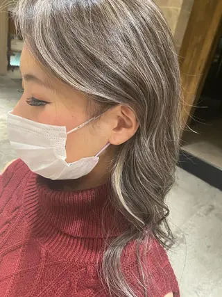 カラー 顔まわりの神様✨ 透明感カラー藤嶋秀幸のヘアスタイル