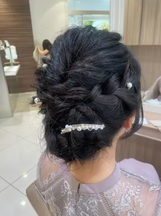 ミディアム ヘアアレンジ 韓国ヘアメイク🎀/ 縮毛矯正✨山本媛香のヘアスタイル