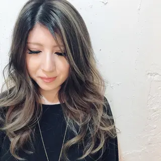 セミロング 【体験】韓国 メイク&ヘア天神のヘアスタイル