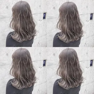 ロング カラー ヘアアレンジ メンズ キッズ 💟Chloe原宿店 🩶ハイトーンのヘアスタイル