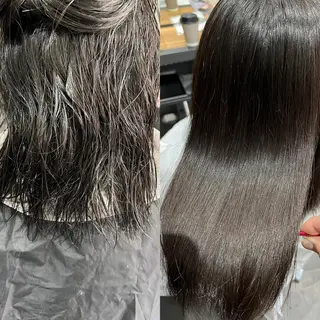 ミディアム 乾かすだけで艶髪酸性 ストレート髙橋悠耶のヘアスタイル