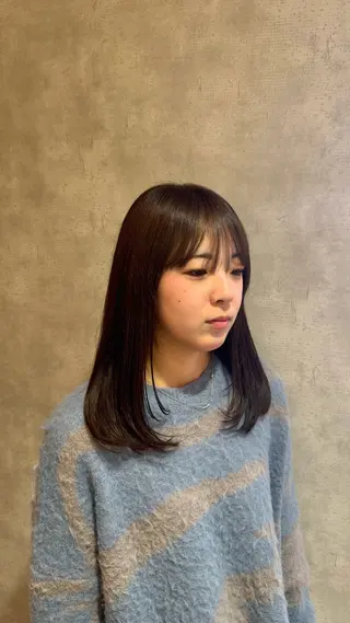 セミロング カットモデル無料 / 豊中  カナのヘアスタイル