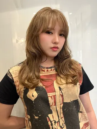 セミロング keshiki 大名のヘアスタイル