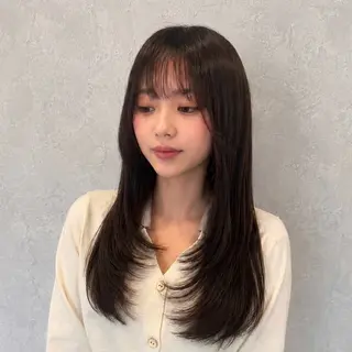 セミロング ハイライト/レイヤー 店長　Yu🫧のヘアスタイル