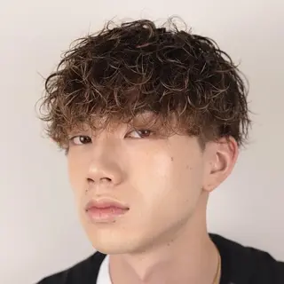 パーマ メンズ 暖色カラー/髪質改善 /メンズ🧡莉南のヘアスタイル