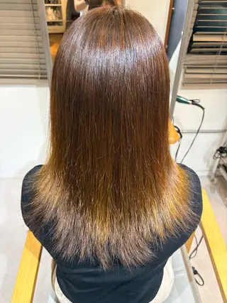 ミディアム 艶透明感カラー/ 暖色カラー/髪質改善のヘアスタイル