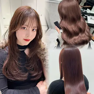 ロング カラー ハルカ🌷ナチュラル 盛れ/韓国ヘアのヘアスタイル