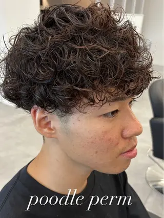パーマ メンズ 土屋 竣奨のヘアスタイル