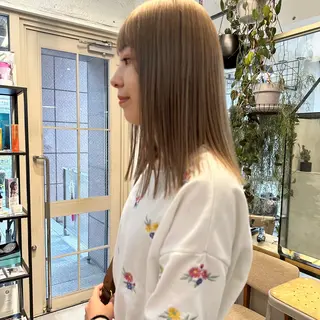 ミディアム カラー 縮毛/透明感カラー Mariamu🫧のヘアスタイル