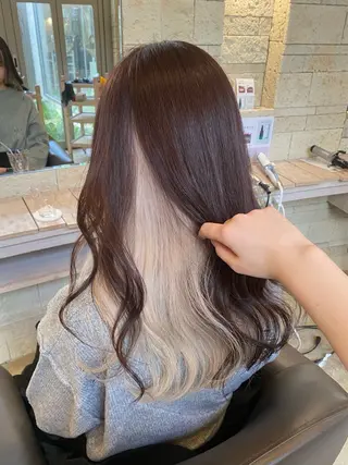 ロング カラー 中村 朱里のヘアスタイル