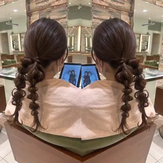 ヘアアレンジ 艶カラー✨ヘア アレンジ🎀Rianのヘアスタイル