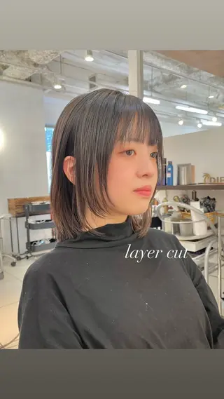 ショート ♡レイヤーボブ パーマ/うらら♡のヘアスタイル
