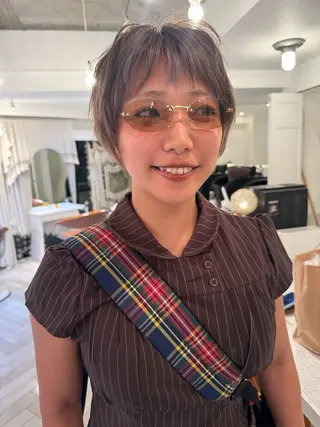 ショート カラー ブリーチカラー🎀 韓国風/寺門美優のヘアスタイル
