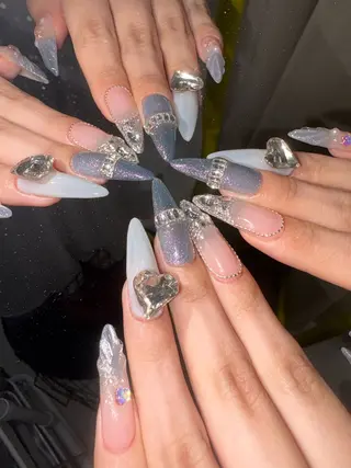 ネイル 33nail✴️栄 スミレ❇️Gel-xのネイルデザイン