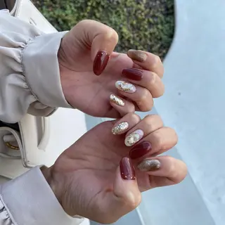 カラー パーマ ネイル Adore nailのネイルデザイン