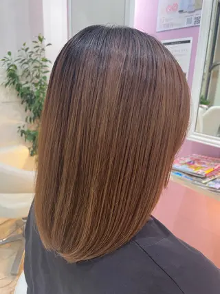ミディアム 加藤 亜実のヘアスタイル