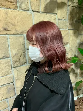 ミディアム カラー 海外girl🤎 透明感ベージュmaoのヘアスタイル