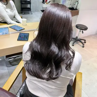 セミロング カラー ♡🌚垢抜け艶カラー Shiori🌝♡のヘアスタイル