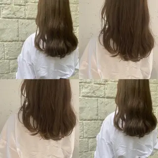 セミロング カラー カジュアルを女っぽく 𝗮𝘆𝗮𝗰𝗼のヘアスタイル