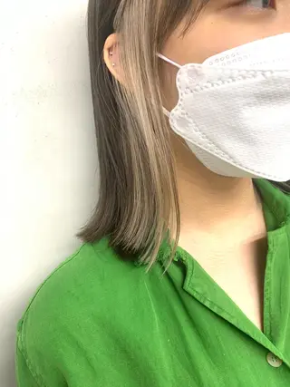 ミディアム カラー 赤みゼロ/透明感 カラー🌿KANTAのヘアスタイル