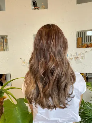 ロング カラー 🌸小掛🌸 豊橋外国人風カラーのヘアスタイル