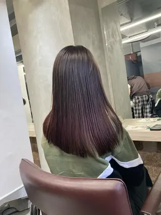 セミロング カラー ブリーチ&似合せボブ 田中寛十のヘアスタイル