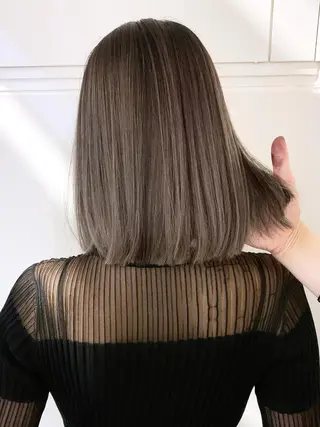 ミディアム パーマ ヘアアレンジ カラー ITbyALBUM 中野店のヘアスタイル