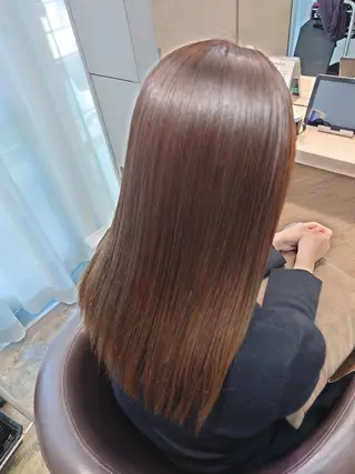 ロング カラー パーマ 縮毛矯正✨艶髪 シノハラ✨髪質改善のヘアスタイル