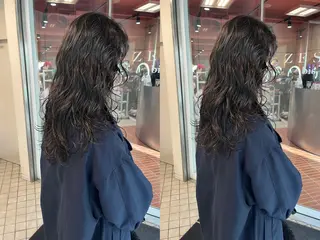 ロング パーマ カットパーマ 🌀あさみのヘアスタイル