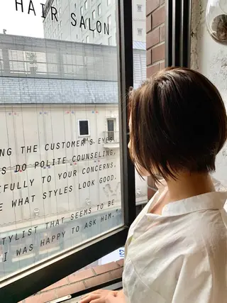 ショート カラー パーマ 💛丁寧さNo.🥇 🧸片山智裕💛のヘアスタイル