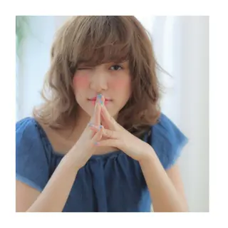 ミディアム カラー パーマ 髪質改善/韓国風 レイヤー/田村祐樹のヘアスタイル