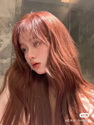 ロング カラー トレンド韓国ヘアー♡ 横浜美容室♡のヘアスタイル