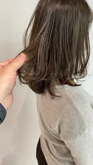 ミディアム カラー レイヤーボブ/ボブ 仲川和人のヘアスタイル