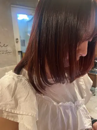 ミディアム くるみ🩰/ボブ レイヤー/暖色カラーのヘアスタイル