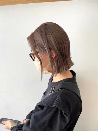 ミディアム オリーブ/縮毛♡ Natsuno🩰のヘアスタイル