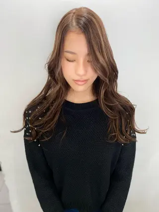 ロング カラー レイヤーカット 赤み消し　店長/大和のヘアスタイル
