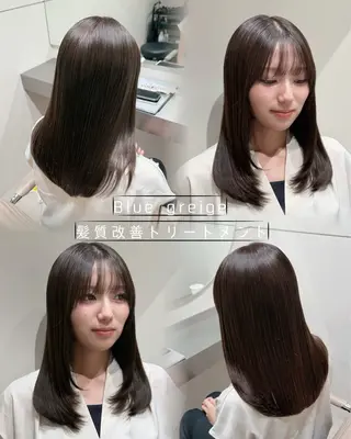 セミロング カラー 縮毛矯正/トレンド カラー🎀✨MIHOのヘアスタイル