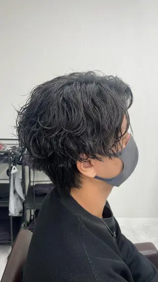 ミディアム パーマ メンズ メンズ特化AMITY SHINGOのヘアスタイル