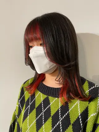 ロング カラー ヘアアレンジ キッズ マツエク・マツパ アイブロウ 透明感カラー/推しカ ラー☁️JURAのヘアスタイル