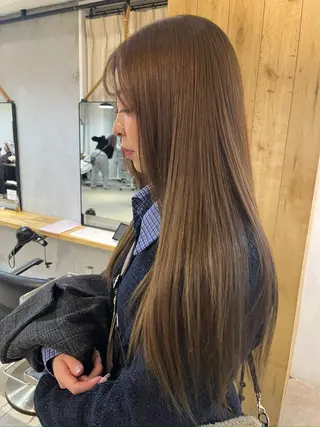 セミロング カラー 赤み消しカラー/ ミントカラー/トモキのヘアスタイル