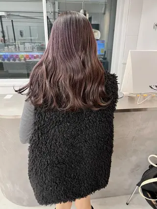 セミロング カラー 樫原裕二/似合わせ カット/透明感カラーのヘアスタイル