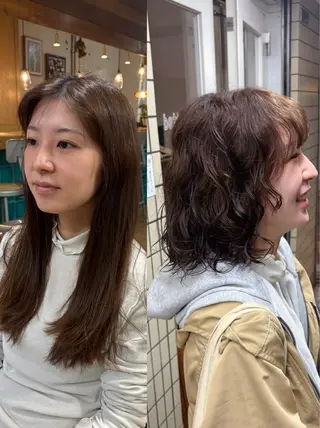 ミディアム パーマ kaito パーマ募集！🔵のヘアスタイル