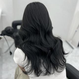 カラー 韓国🐈⬛暗髪🤍 艶カラー/CANDYのヘアスタイル