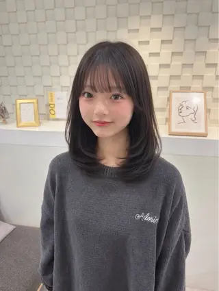 ミディアム カラー 京谷 日向のヘアスタイル