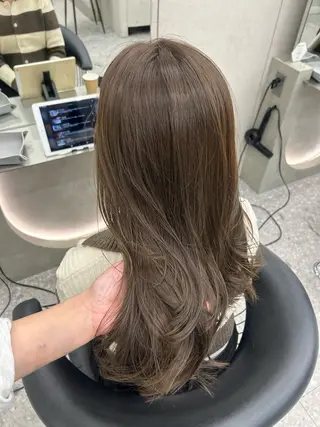 セミロング カラー ヘアアレンジ fumika🎀 ベージュのヘアスタイル